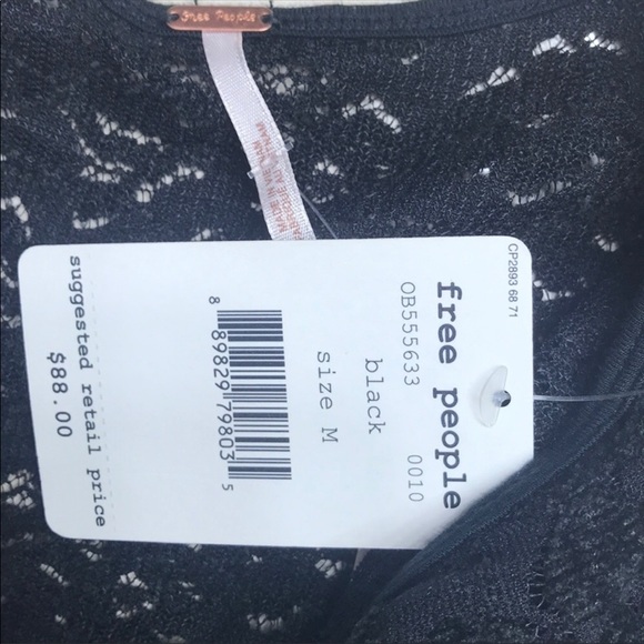 NWT Free People women’s black lace top - Picture 7 of 7